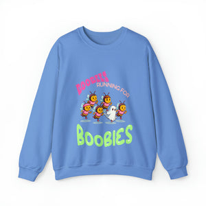 Open image in slideshow, BOOBEES RUNNING FOR BOOBIES Sweatshirt
